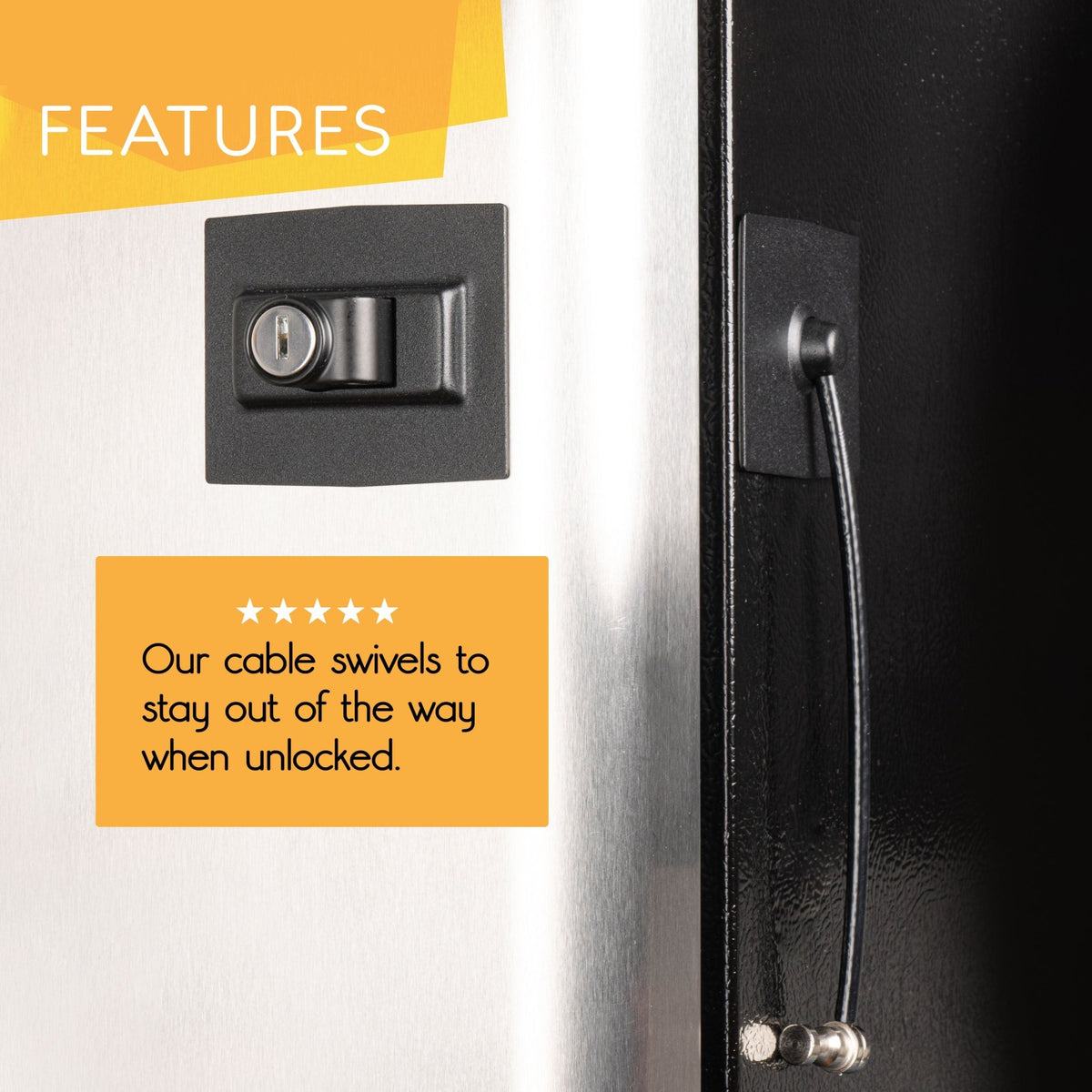 Premium Refrigerator Lock with Built-in Keyed Lock – Computer Security ...