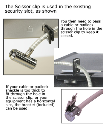 how to use a scissor clip to secure your equipment