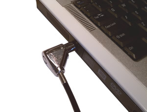 Guardian 820 laptop lock securing a laptop