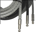 the three different cable thicknesses the Guardian locks are available in