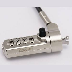 CSP-WL121CS-25 Serialized Combination Laptop Wedge Lock for Noble security slot