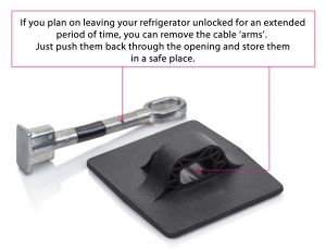 black refrigerator lock kit