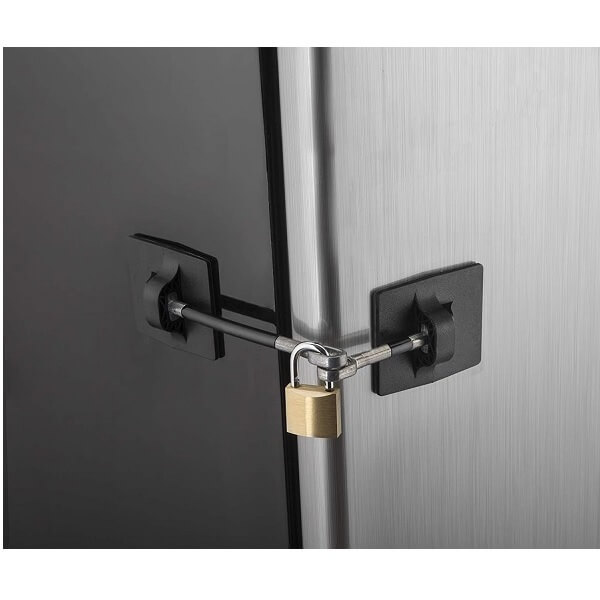 white No Padlock Refrigerator Door Lock Kit White 2day Delivery for sale online 